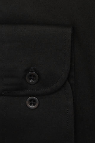 READY MADE - Black Poplin Pure Cotton Button Cuff