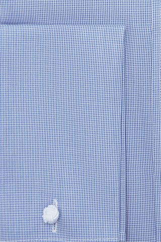 READY MADE - Blue Weave Pure Cotton Double Cuff