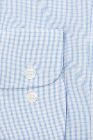 READY MADE - Light Blue Weave Pure Cotton Button Cuff