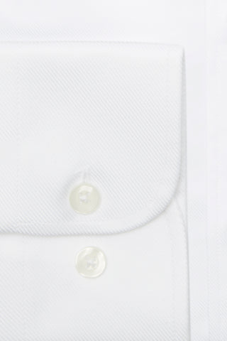 READY MADE - White Twill Pure Cotton Button Cuff