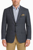 Jacket - Half Lined Linen Navy Check Jacket
