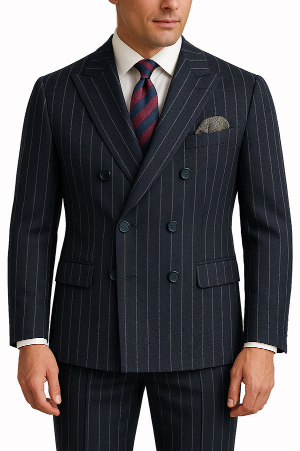 Suit - Austen Brothers Navy Double Breasted Suit