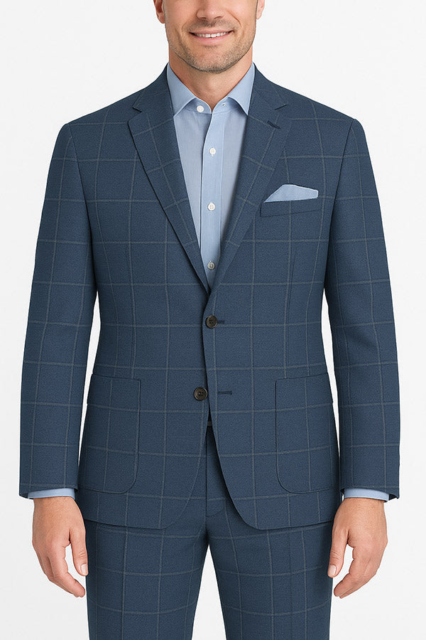 Suit - Austen Brothers Blue Check Suit