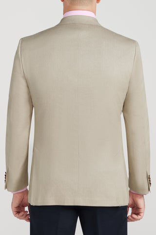 Jacket - Half Lined Sand Coloured Merino Wool Jacket