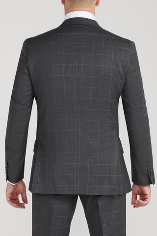 Suit - Charcoal Check Fine Merino Wool Suit