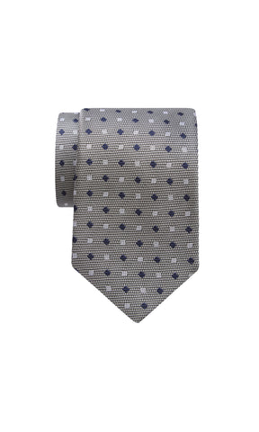Tie - Silver Grey with Pattern