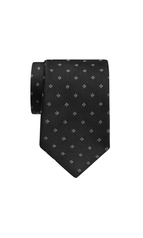 Tie - Black Tie with White Pattern