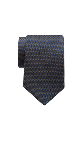 Tie - Navy with Pattern Weave