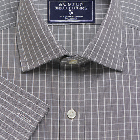 ANEW Made 2 Order - Grey Check Westminister Poplin