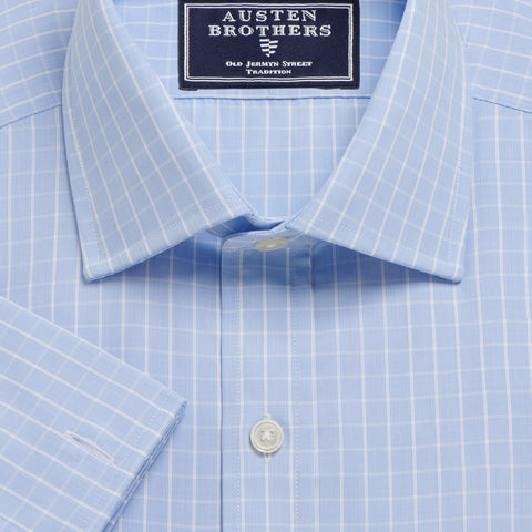 ANEW Made 2 Order - Sky Blue Check Westminister Poplin