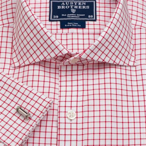 Men's Red Oxford Check