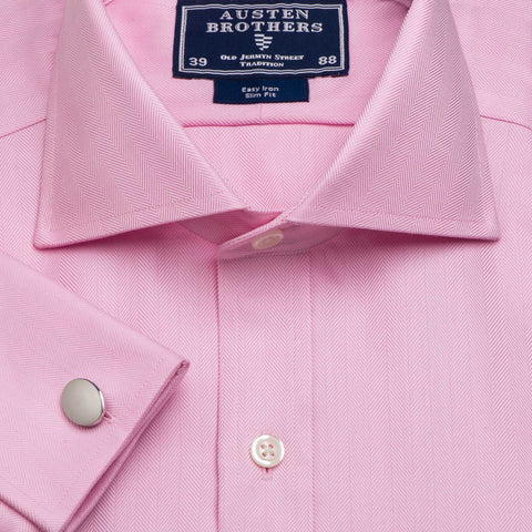 Made 2 Order - A Herringbone Pink Royal Twill