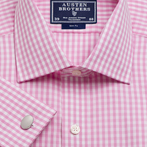 Made 2 Order - Pink Bold Check Poplin