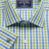 Made 2 Order - Green & Blue Buckingham Check Poplin