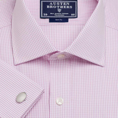 Made 2 Order - Pink Edinburgh Check Poplin