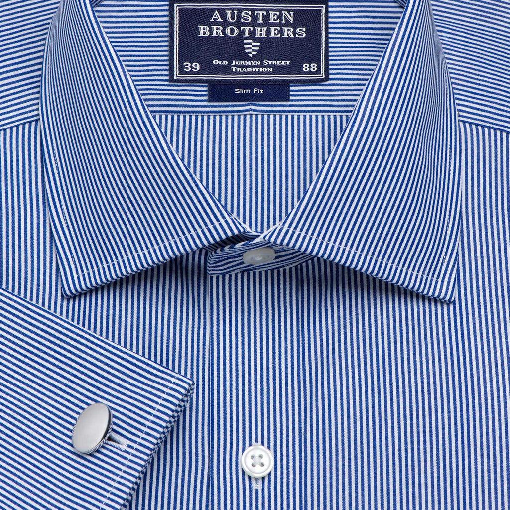 Made 2 Order - Navy French Bengal Stripe Poplin