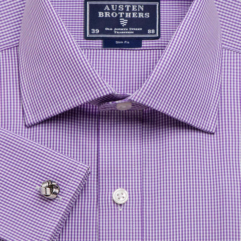 Made 2 Order - Purple Gingham Check Poplin