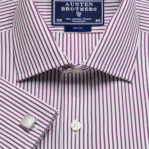 Made 2 Order - Purple Knightsbridge Stripe Poplin