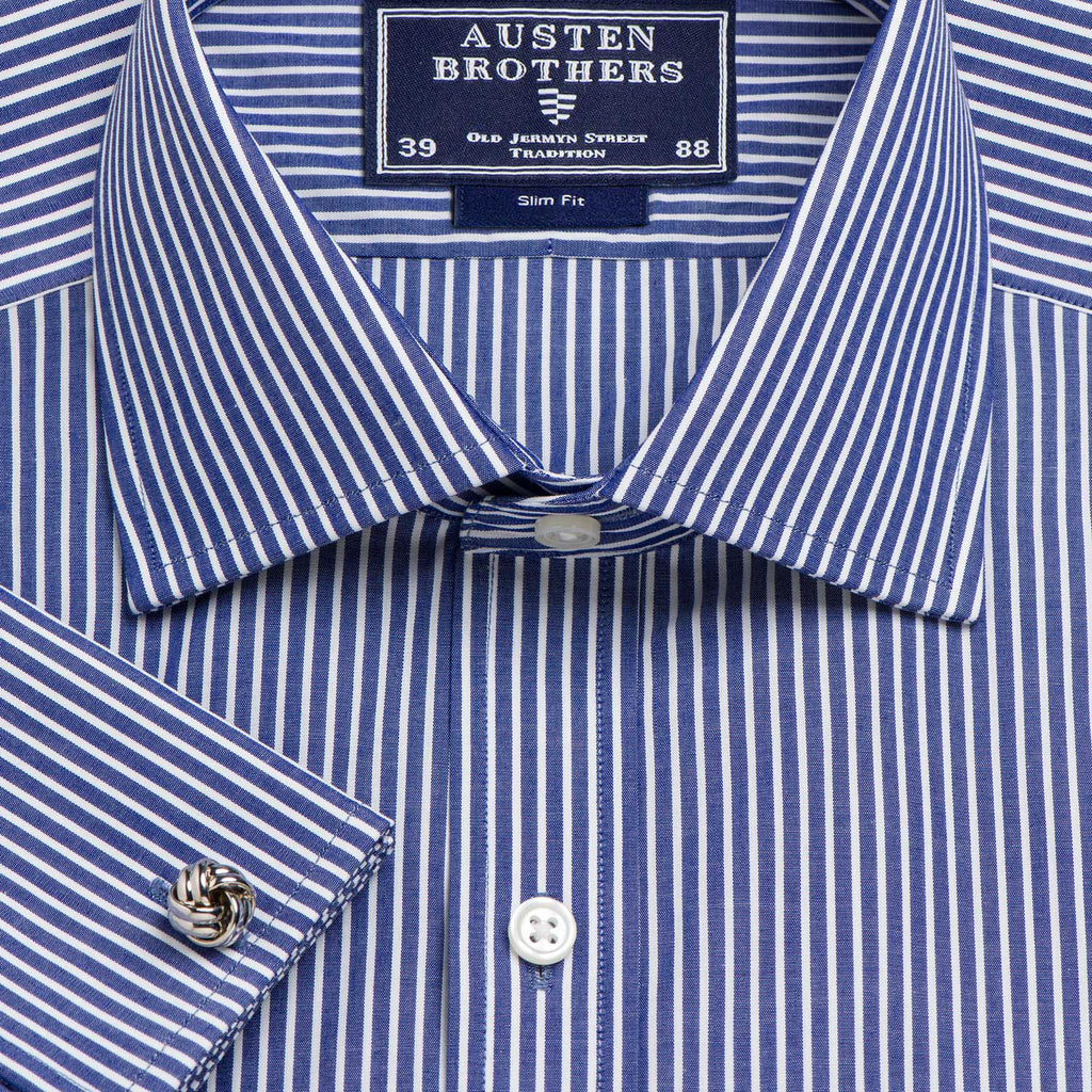 Made 2 Order - Navy Mayfair Stripe Poplin