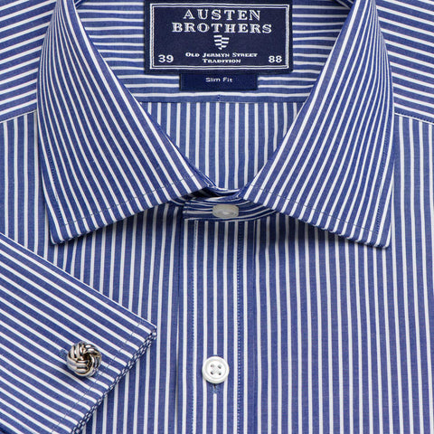 Made 2 Order - Navy Mayfair Stripe Poplin