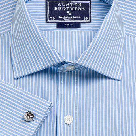 Made 2 Order - Stripe Sky Mayfair Poplin