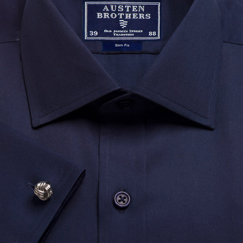 Made 2 Order - Navy Sateen Shirt