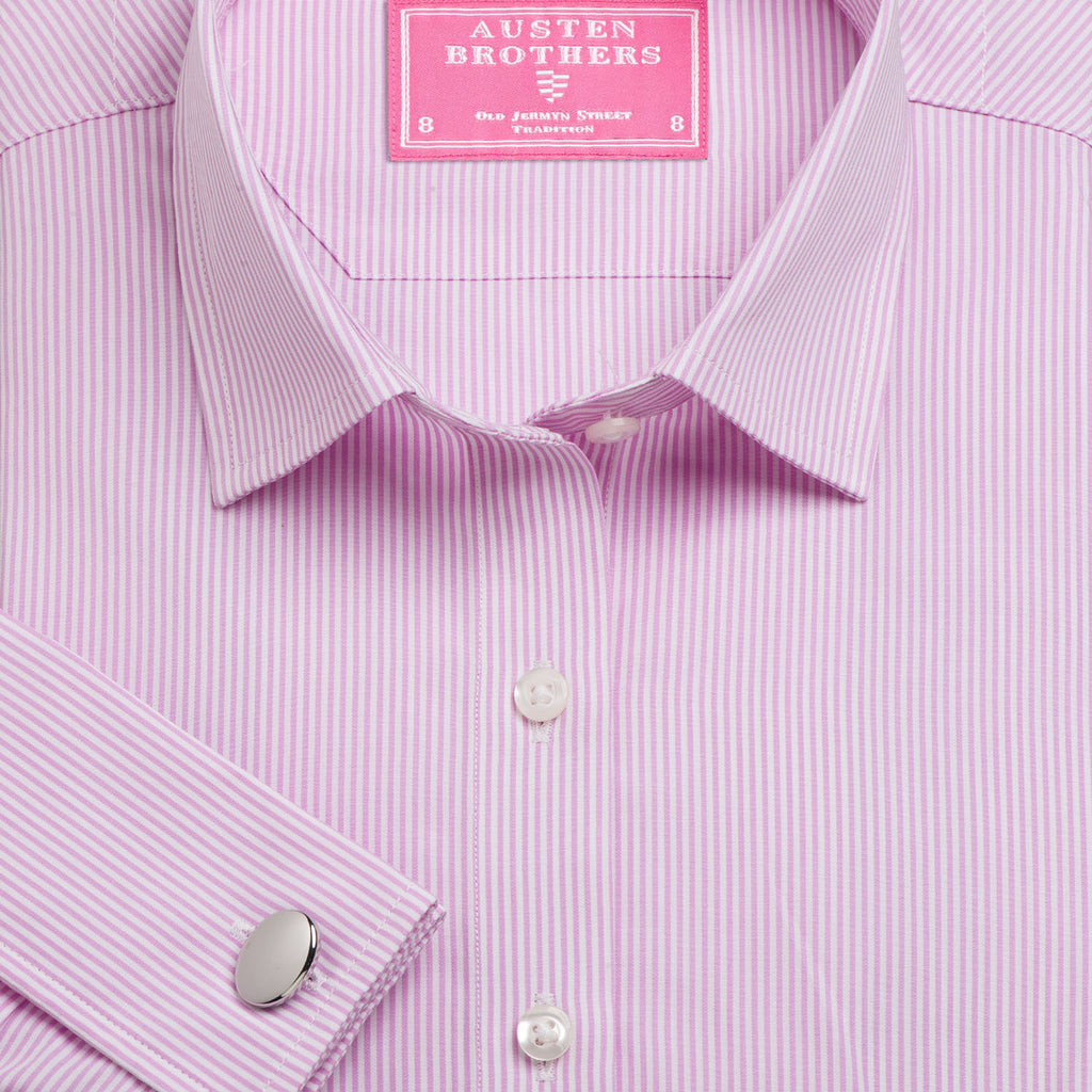 Made 2 Order - Pink French Bengal Stripe Poplin